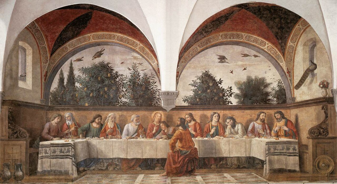 Domenico Ghirlandaio’s Last Supper in the Ognissanti refectory in Florence